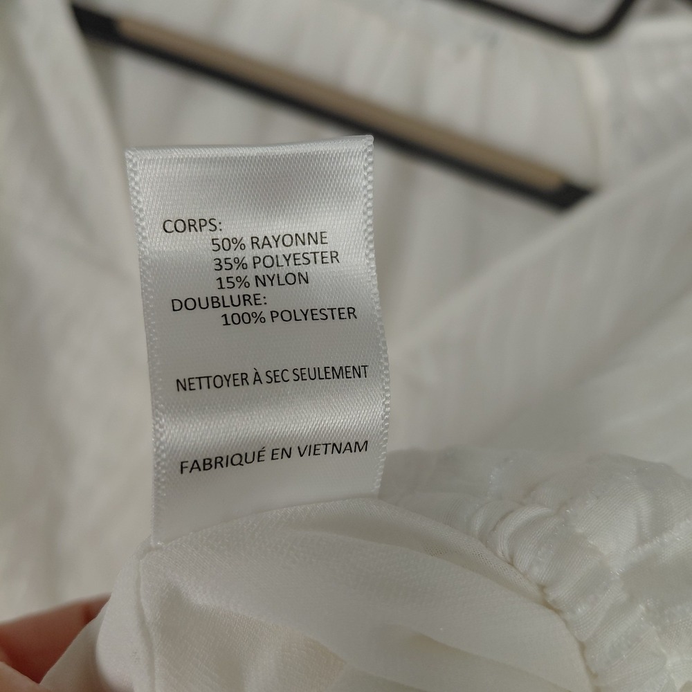 ASTR The Label Sz XS White Blouse Ruched Puff Sleeve Womens Renaissance Cropped - Picture 11 of 11
